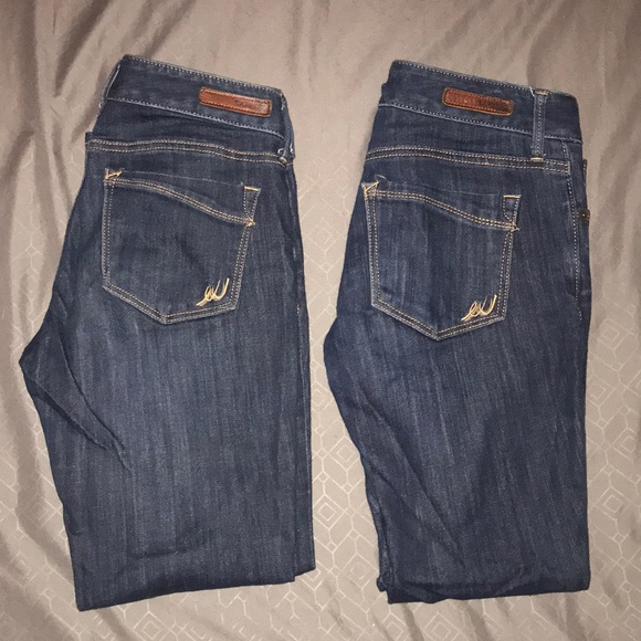Express Size 2S Low Rise Denim Jean Leggings - Picture 1 of 4
